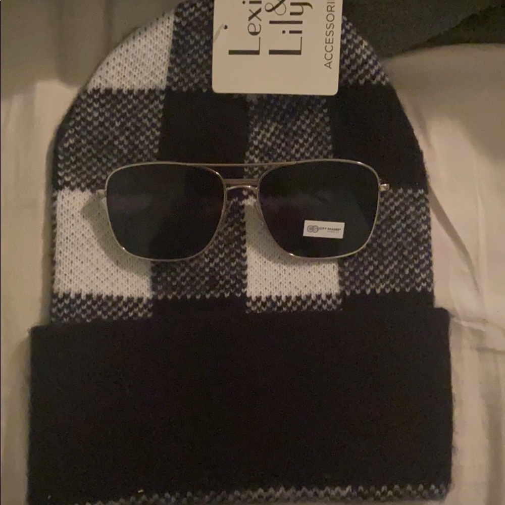 Sunglasses and hat